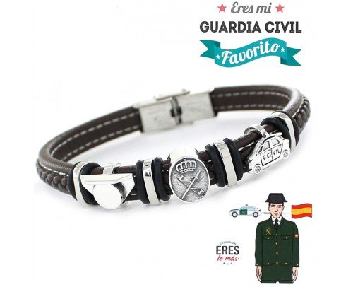 Pulsera plata Eres mi Guardia Civil favorito