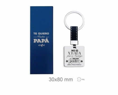 Llavero acero tengo el mejor padre del mundo