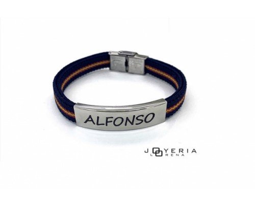 Pulsera acero bandera españa
