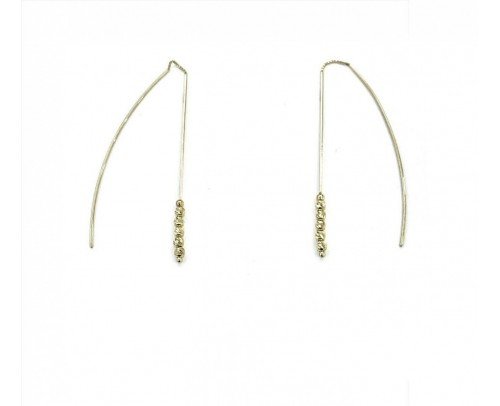 Pendientes alargados de Oro amarillo 18K