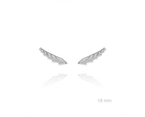 Pendiente trepadores flechas de plata