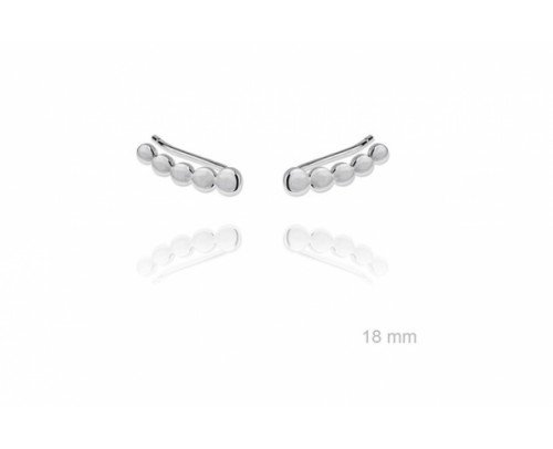 Pendiente trepadores de plata.