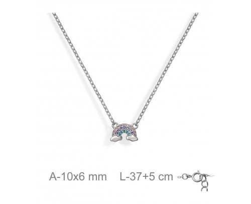 Gargantilla arcoiris de Plata