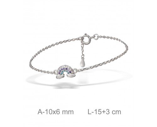 Pulsera arcoiris de Plata