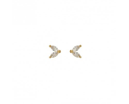 Pendientes mini hojas
