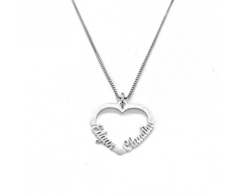 Collar corazon nombres