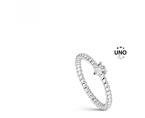 Anillo bolitas trasparente