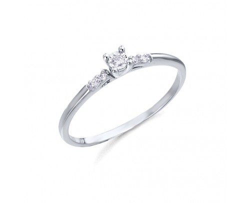 Anillo LeCarré oro blanco diamantes GA065OB
