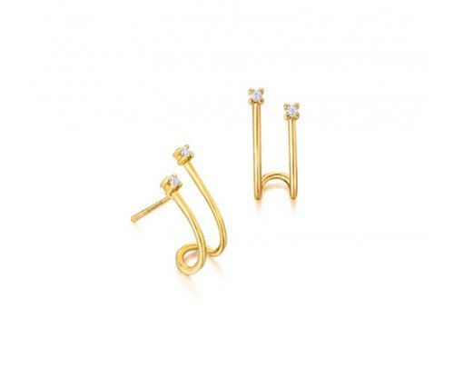 Pendientes doble Lecarré diamantes