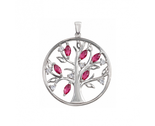 Colgante árbol de la vida rosa
