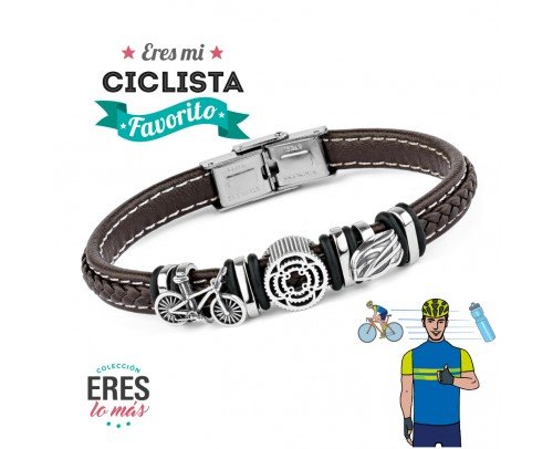 Pulsera plata Eres mi Ciclista favorito 9115382