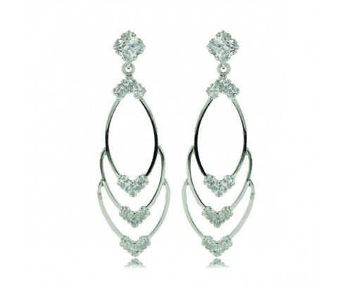 Pendientes oro blanco