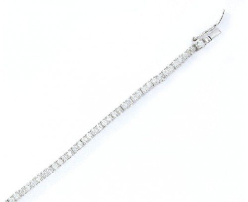 Pulsera circonitas plata rodiada