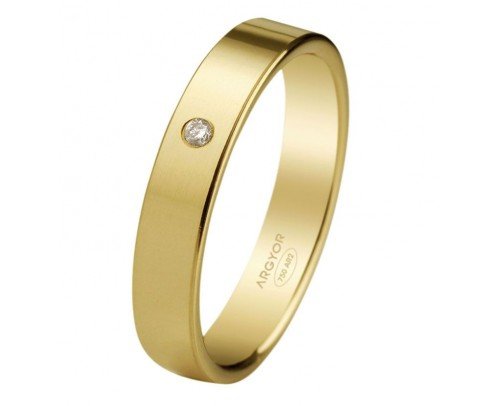 55401002 Alianza oro 9 kilates con brillante 0.02 kt