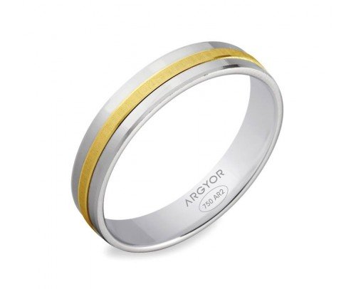 5242255 Alianza oro bicolor 18 kilates
