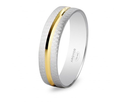 5240474 Alianza oro bicolor 18 kilates