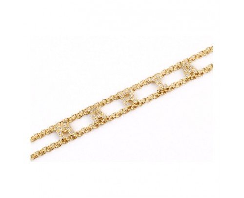 PULSERA NOMBRE ORO CIRCONITAS
