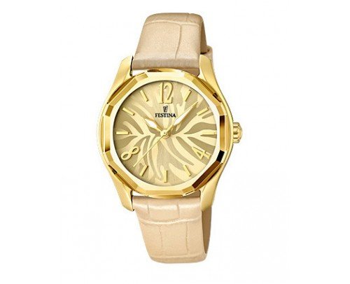 F16738-2 Reloj Festina mujer piel dorado