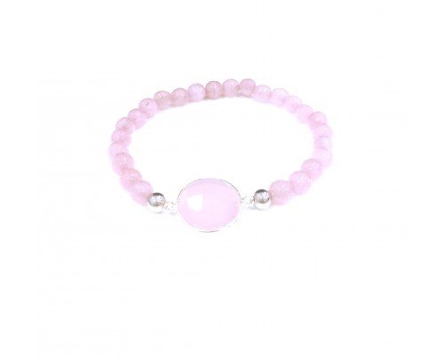 Pulsera cuarzo rosa