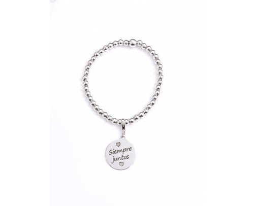 Pulsera + medalla siempre juntos plata