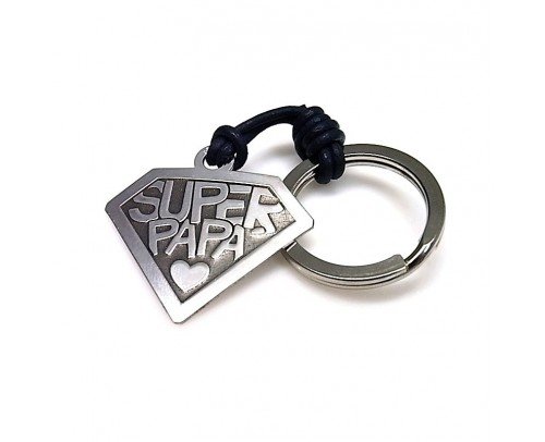 Llavero Super papá Plata
