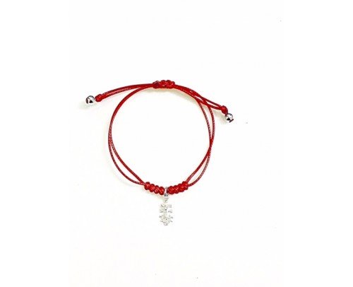 pulsera roja+cruz caravaca