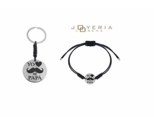 Pack Pulsera + llavero Papá bigote