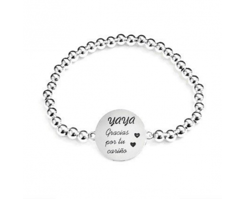Pulsera Yaya gracias por tu cariño plata