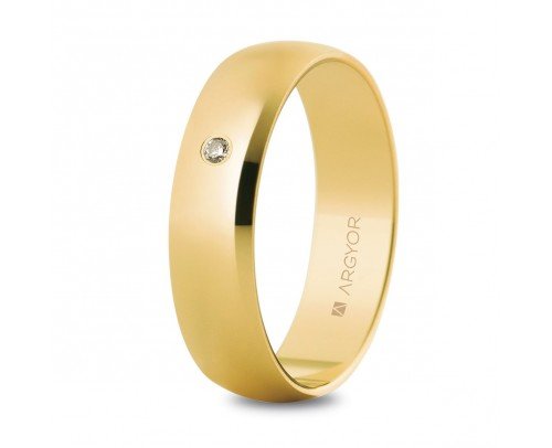 50505D Alianza oro 9 kilates con brillante 0.02 kt