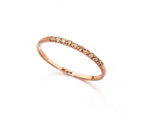 GA007OR-BR Media alianza LeCarré oro rosa diamantes