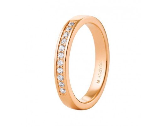 74R0056 Anillo de Diamantes Oro rosa