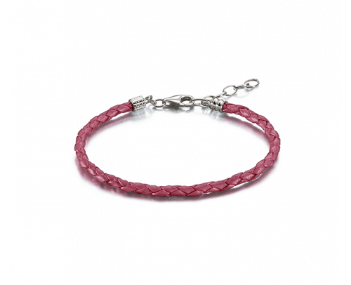 1030-0112 Pulsera cuero fucsia Chamilia
