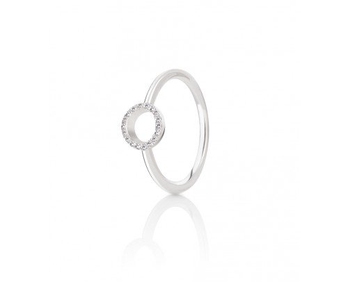 1125-0598 Anillo circulo plata Chamilia