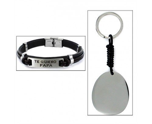 9101917 Pack pulsera papá + llavero