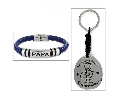 9101919 Pack pulsera papá + llavero