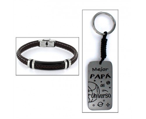 9101913 Pack pulsera + llavero papá