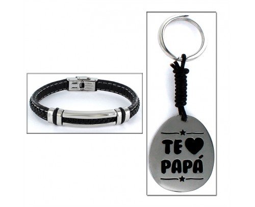 9101910 Pack pulsera + llavero papá