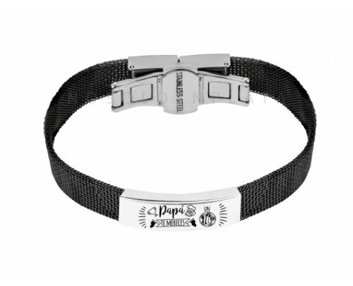 210820 Pulsera de acero Papá te mereces un 10 marca Verutia