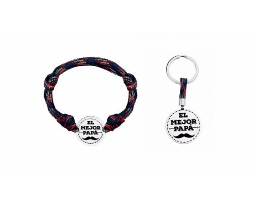 Pack pulsera + llavero El mejor papá