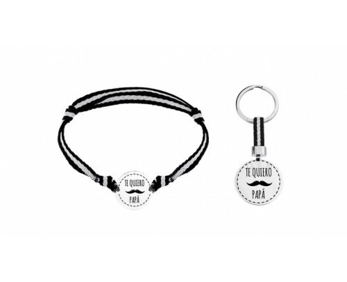 Pack pulsera + llavero Te quiero papá