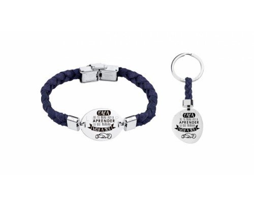 Pack pulsera + llavero Papá de tu mano...