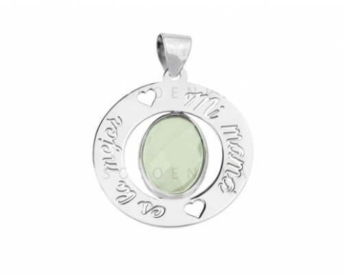 Colgante Mi mamá es la mejor, Plata 138698