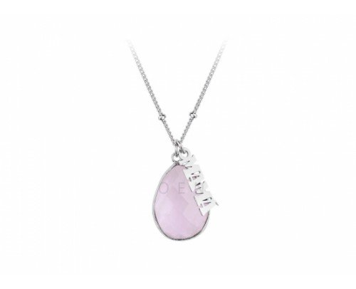 Colgante Mamá, cuarzo rosa, Plata 172037