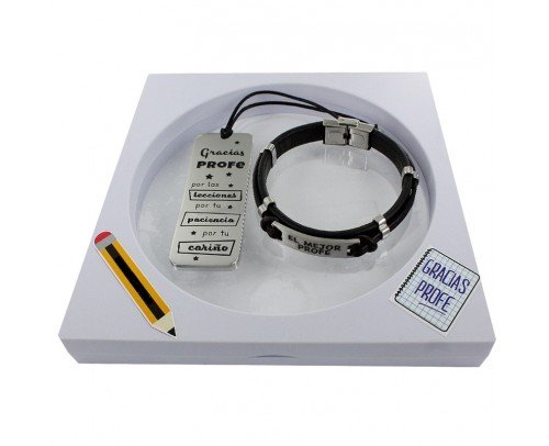 Pack pulsera + marcapáginas Profe 9102987