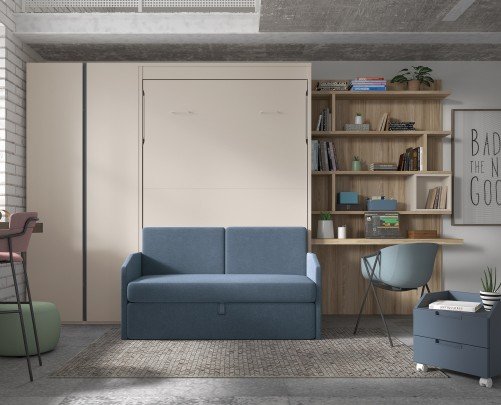 Camas abatibles con sofá 135X190 CM CHA-284