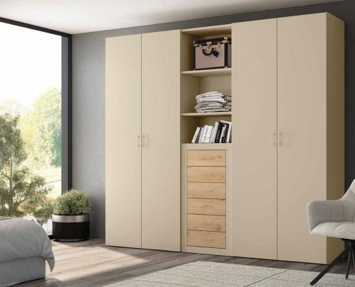 Armario 4 puertas + 6 cajones AZO-161