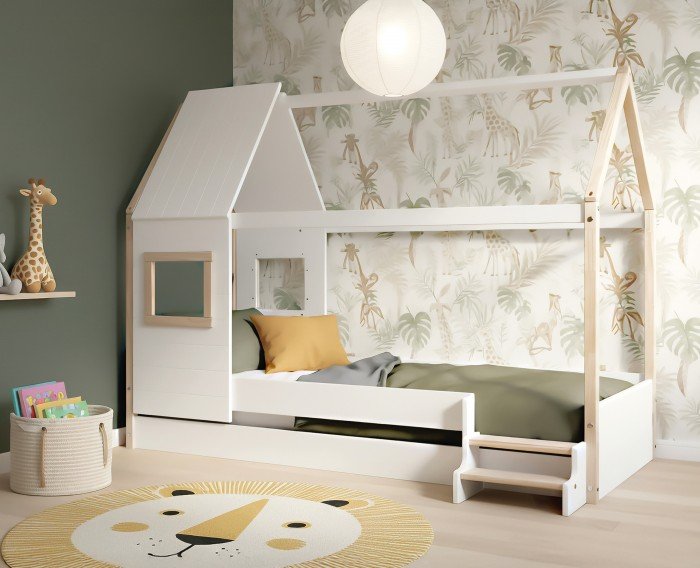 Cama Cabaña pino macizo COL-01