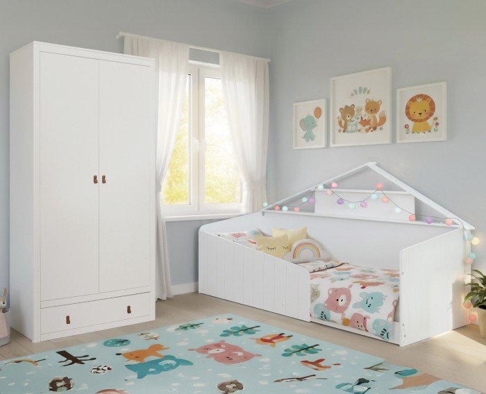 Cama Casita Pino Macizo COL-09