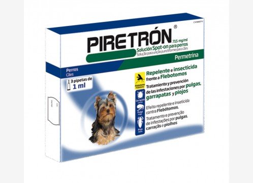 Pipeta PIRETRÓN 1ml - (1 Pipeta ) Para Perros Hasta 15kg