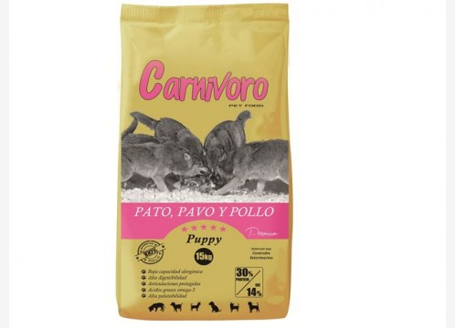 CARNIVORO PUPPY Pato Pavo Pollo 15kg (Natural para Cachorros)